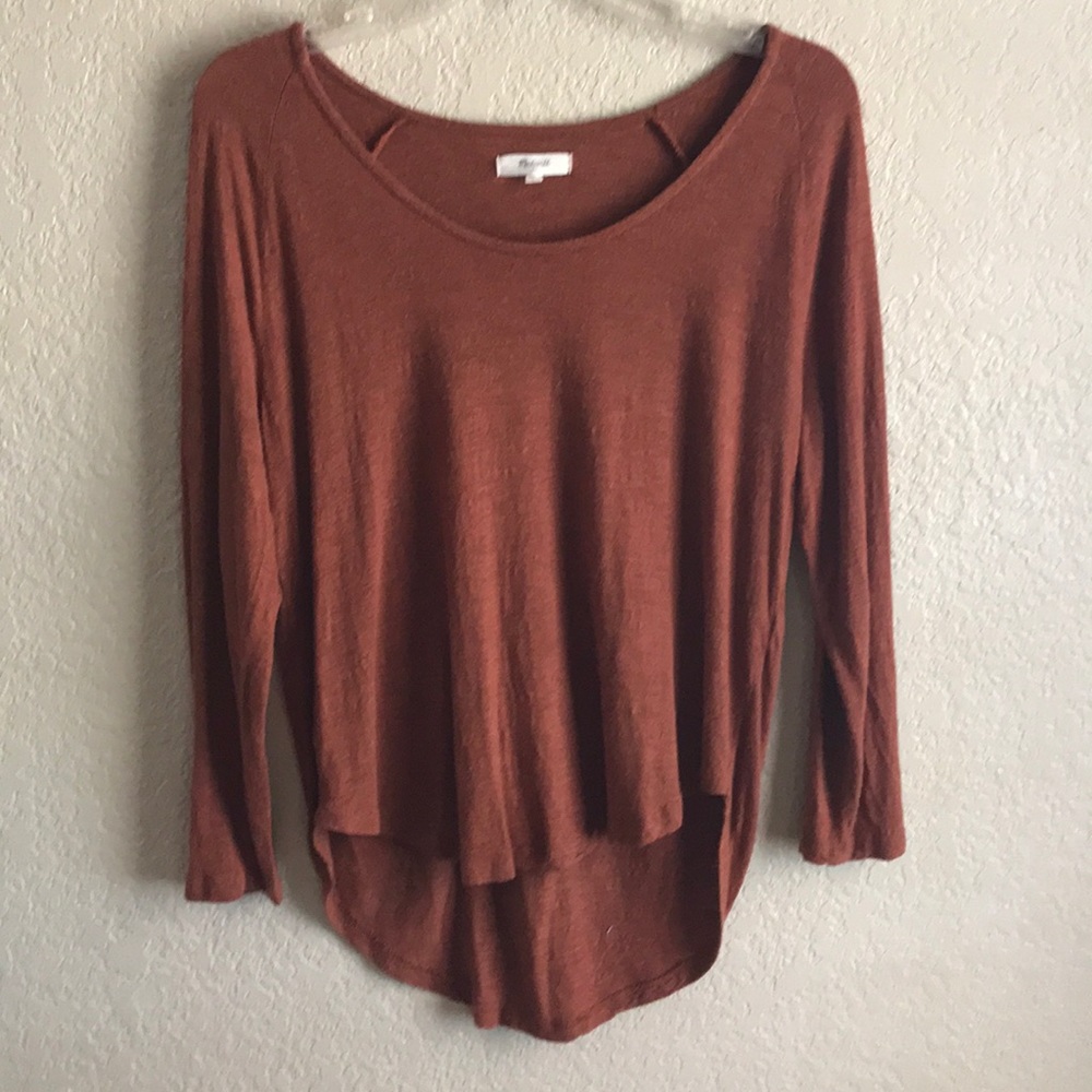 Madewell burnt orange long sleeve